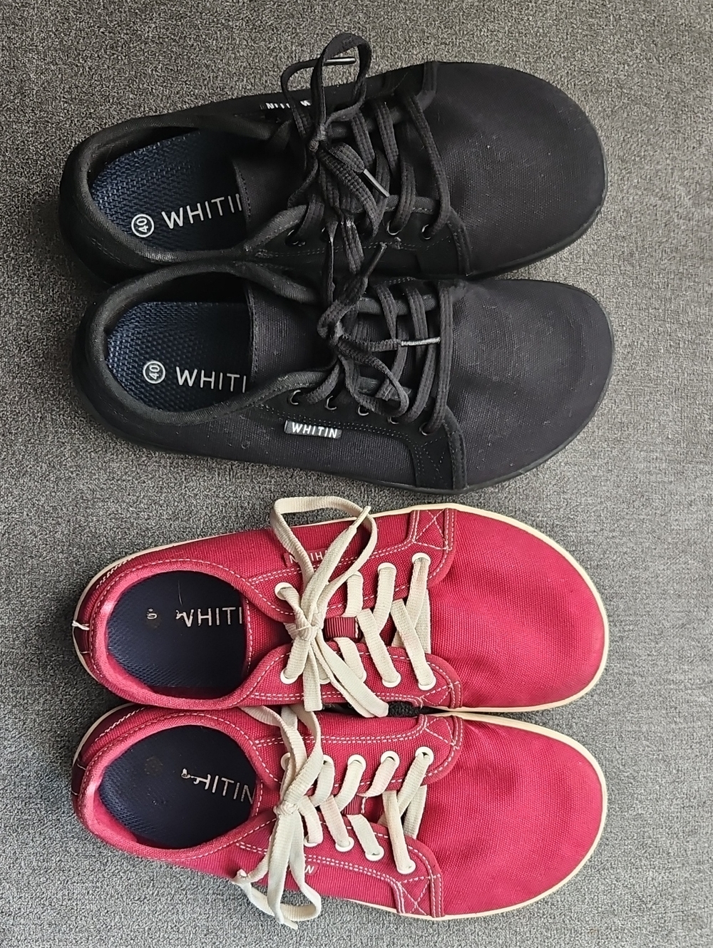 WHITIN Canvas Barefoot Sneakers Bundle - Size 40 (Lot of 2 Pairs)